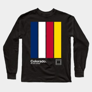 Colorado State Flag  // Original Minimalist Artwork Poster Design Long Sleeve T-Shirt